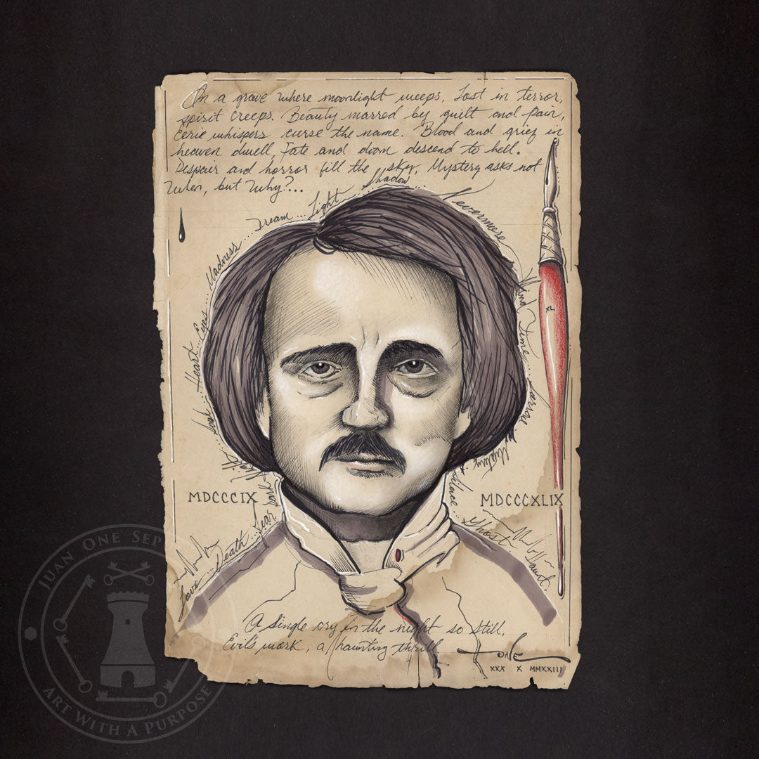 Forty Words | Edgar Allan Poe | Paper Print
